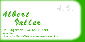 albert valler business card